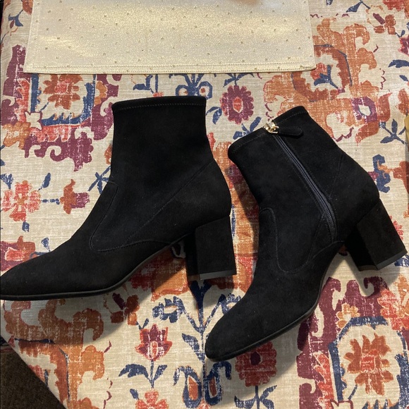 L.k. Bennett Alexis Black Suede Ankle Boots - Picture 5 of 9